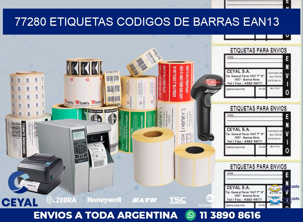 77280 ETIQUETAS CODIGOS DE BARRAS EAN13