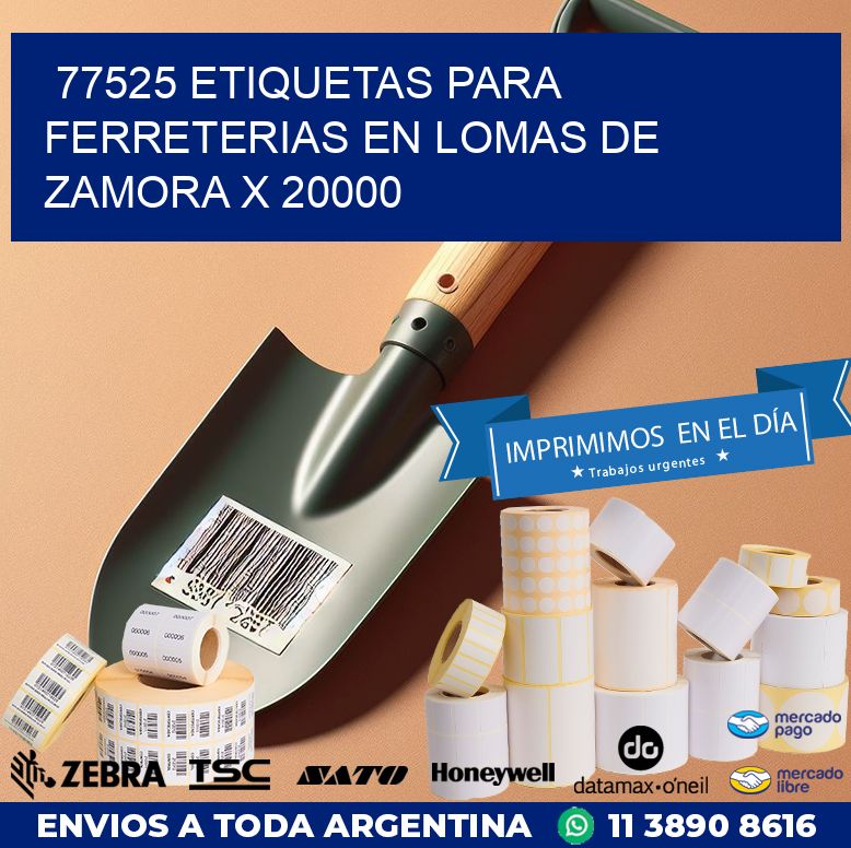 77525 ETIQUETAS PARA FERRETERIAS EN LOMAS DE ZAMORA X 20000