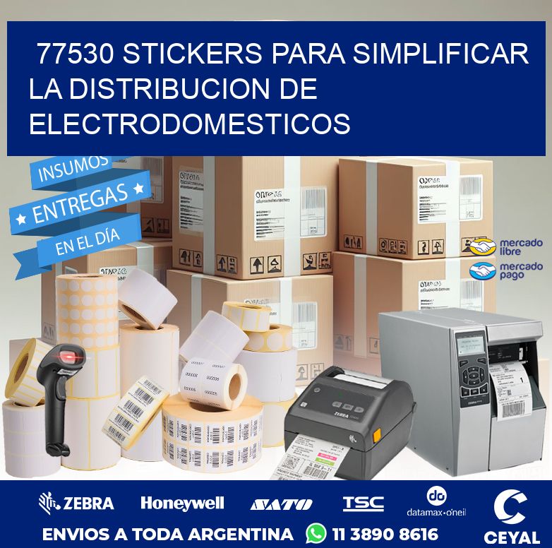 77530 STICKERS PARA SIMPLIFICAR LA DISTRIBUCION DE ELECTRODOMESTICOS