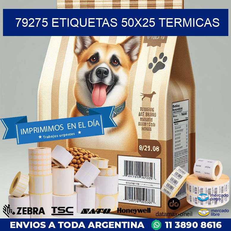 79275 ETIQUETAS 50X25 TERMICAS