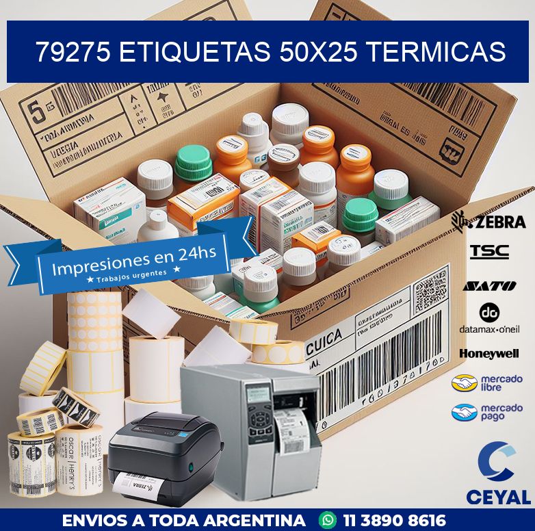 79275 ETIQUETAS 50X25 TERMICAS