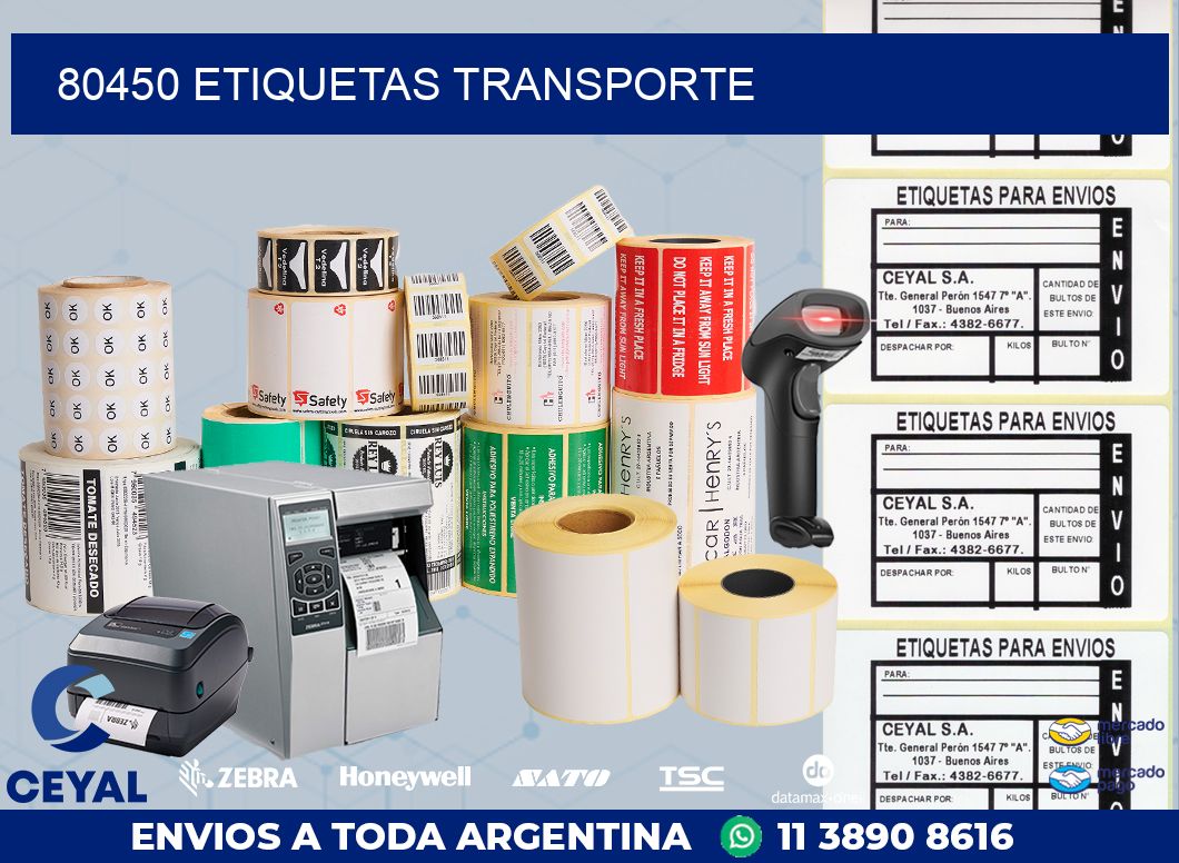 80450 ETIQUETAS TRANSPORTE