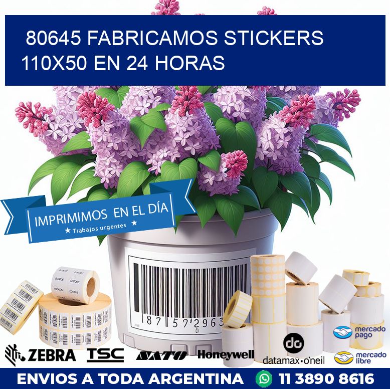 80645 FABRICAMOS STICKERS 110X50 EN 24 HORAS