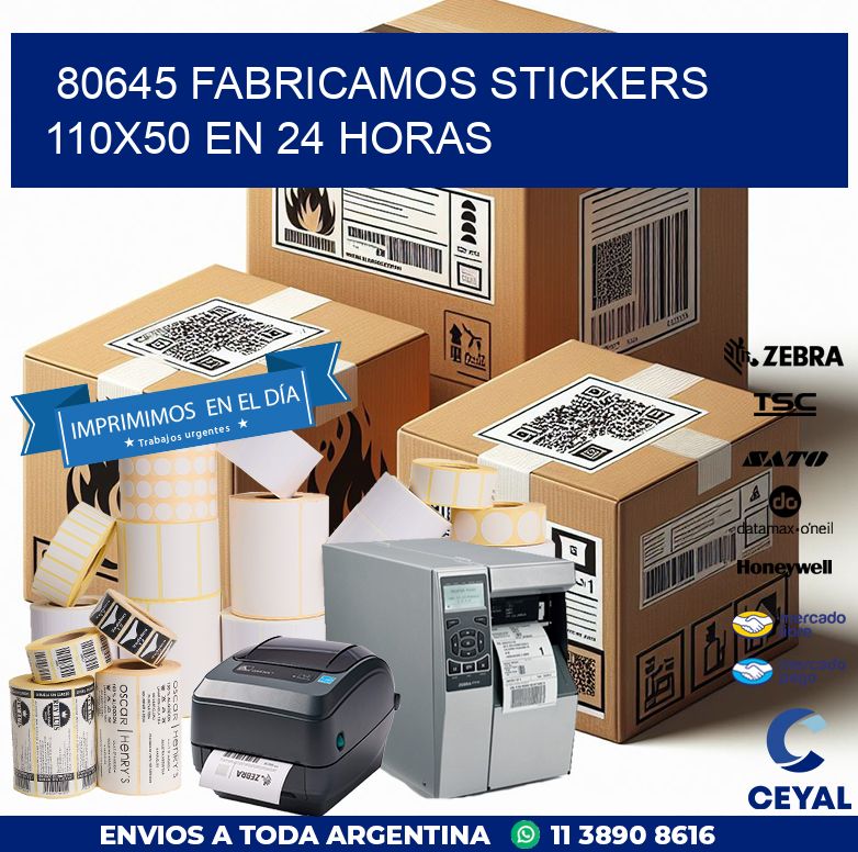 80645 FABRICAMOS STICKERS 110X50 EN 24 HORAS