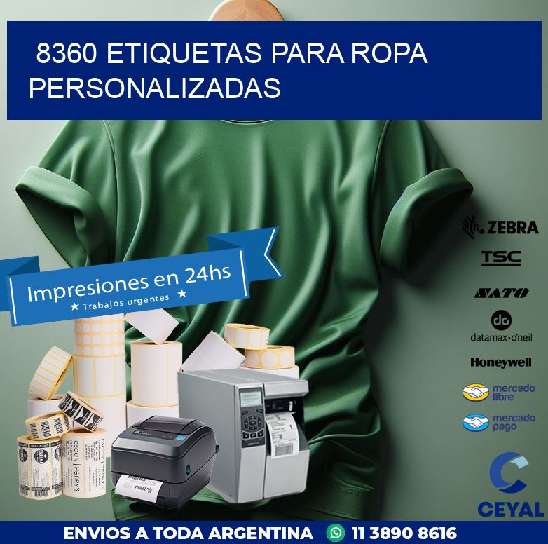 8360 ETIQUETAS PARA ROPA PERSONALIZADAS