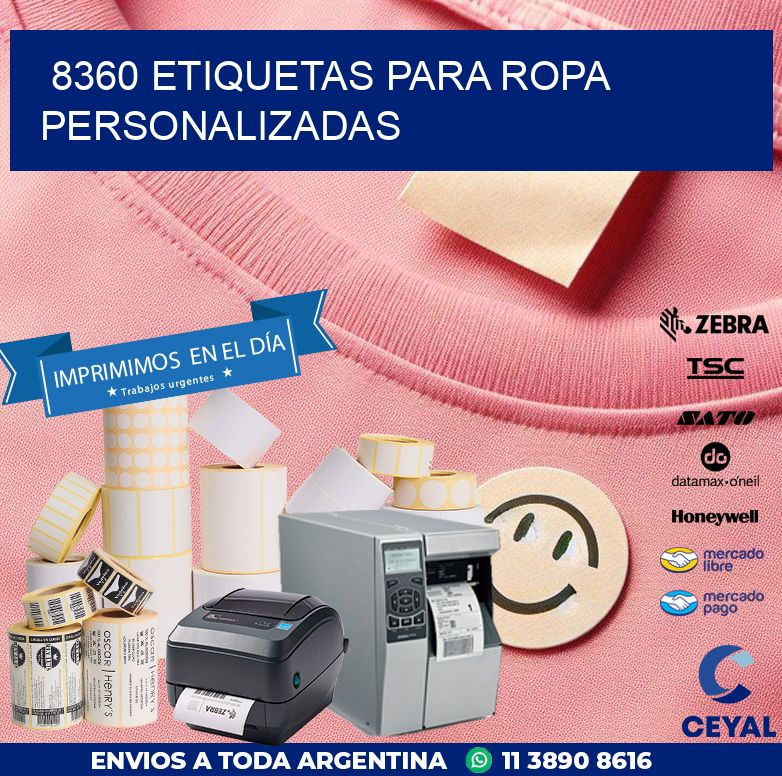 8360 ETIQUETAS PARA ROPA PERSONALIZADAS