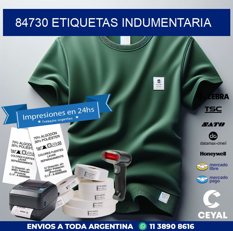 84730 ETIQUETAS INDUMENTARIA