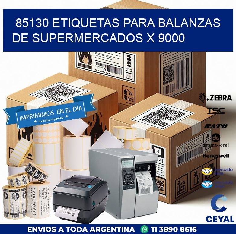85130 ETIQUETAS PARA BALANZAS DE SUPERMERCADOS X 9000