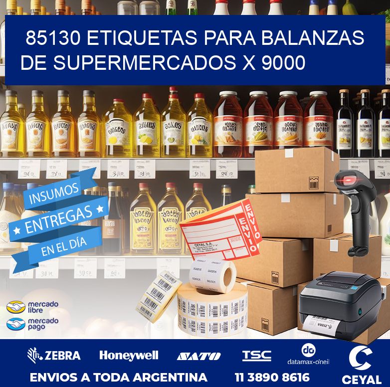 85130 ETIQUETAS PARA BALANZAS DE SUPERMERCADOS X 9000