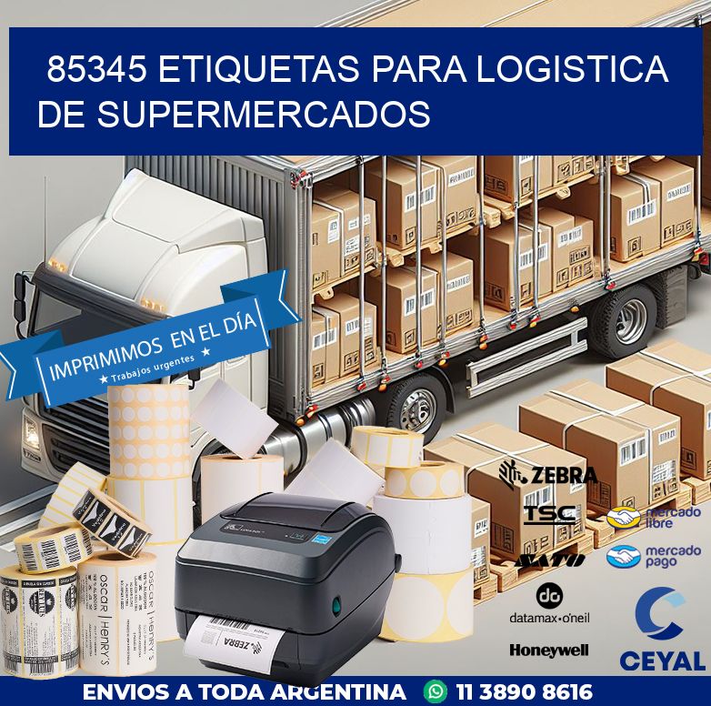85345 ETIQUETAS PARA LOGISTICA DE SUPERMERCADOS