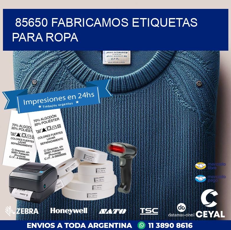 85650 FABRICAMOS ETIQUETAS PARA ROPA