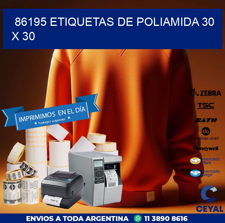 86195 ETIQUETAS DE POLIAMIDA 30 X 30