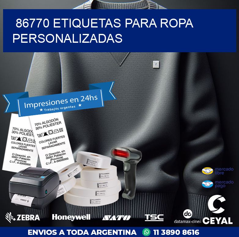 86770 ETIQUETAS PARA ROPA PERSONALIZADAS