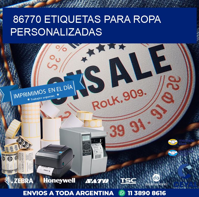 86770 ETIQUETAS PARA ROPA PERSONALIZADAS