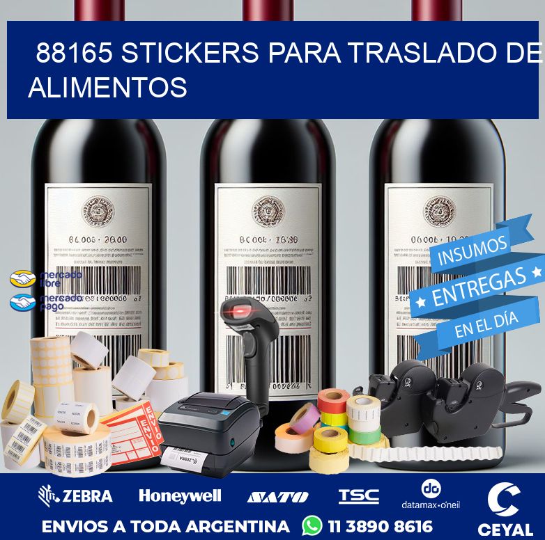 88165 STICKERS PARA TRASLADO DE ALIMENTOS