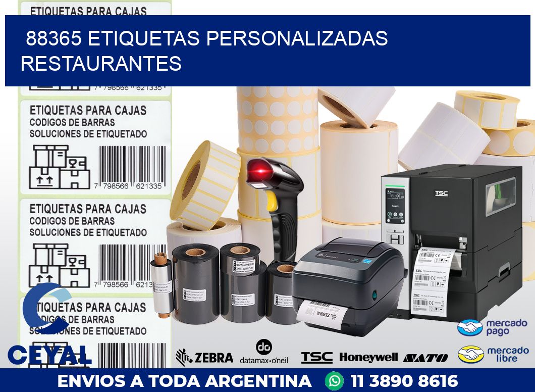 88365 ETIQUETAS PERSONALIZADAS RESTAURANTES