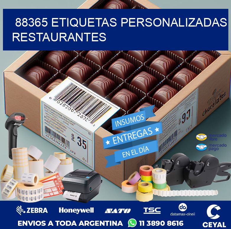 88365 ETIQUETAS PERSONALIZADAS RESTAURANTES