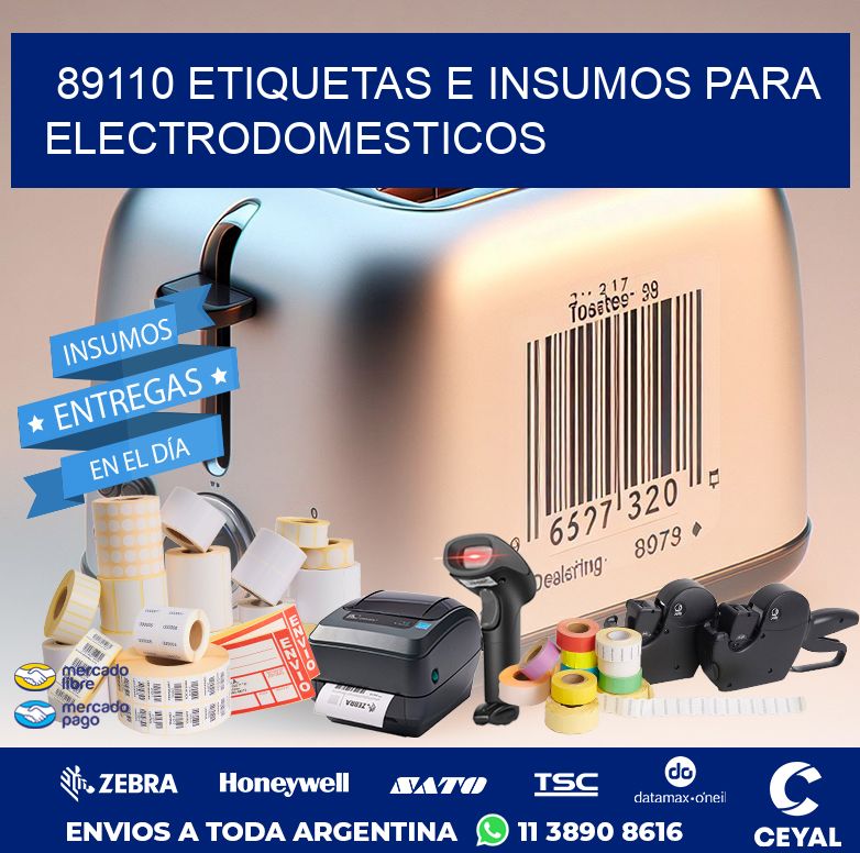 89110 ETIQUETAS E INSUMOS PARA ELECTRODOMESTICOS