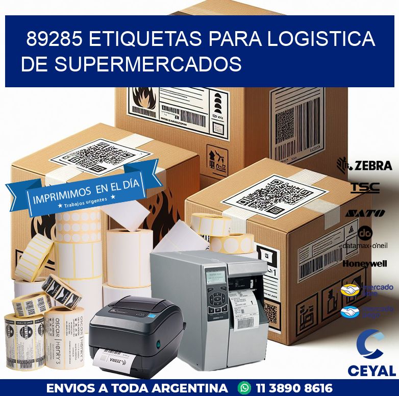 89285 ETIQUETAS PARA LOGISTICA DE SUPERMERCADOS