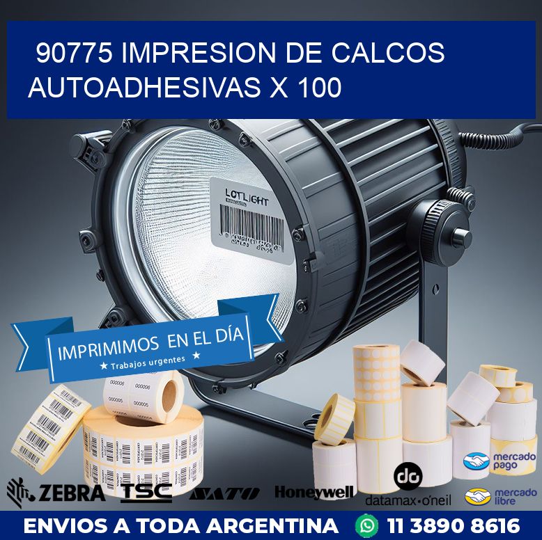 90775 IMPRESION DE CALCOS AUTOADHESIVAS X 100