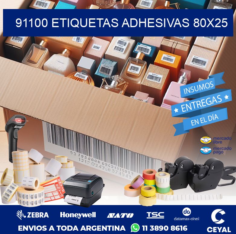 91100 ETIQUETAS ADHESIVAS 80X25