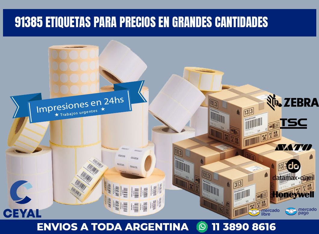 91385 ETIQUETAS PARA PRECIOS EN GRANDES CANTIDADES