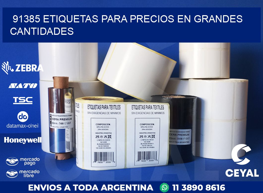 91385 ETIQUETAS PARA PRECIOS EN GRANDES CANTIDADES