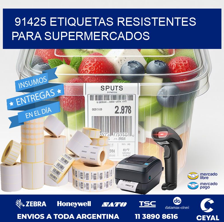 91425 ETIQUETAS RESISTENTES PARA SUPERMERCADOS