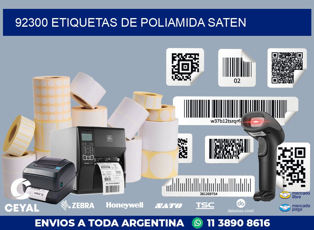 92300 ETIQUETAS DE POLIAMIDA SATEN