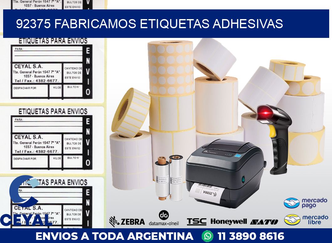 92375 FABRICAMOS ETIQUETAS ADHESIVAS
