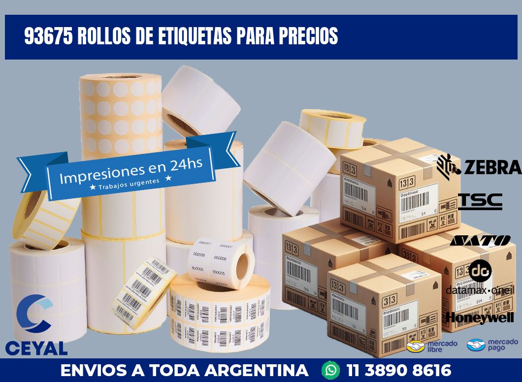 93675 ROLLOS DE ETIQUETAS PARA PRECIOS