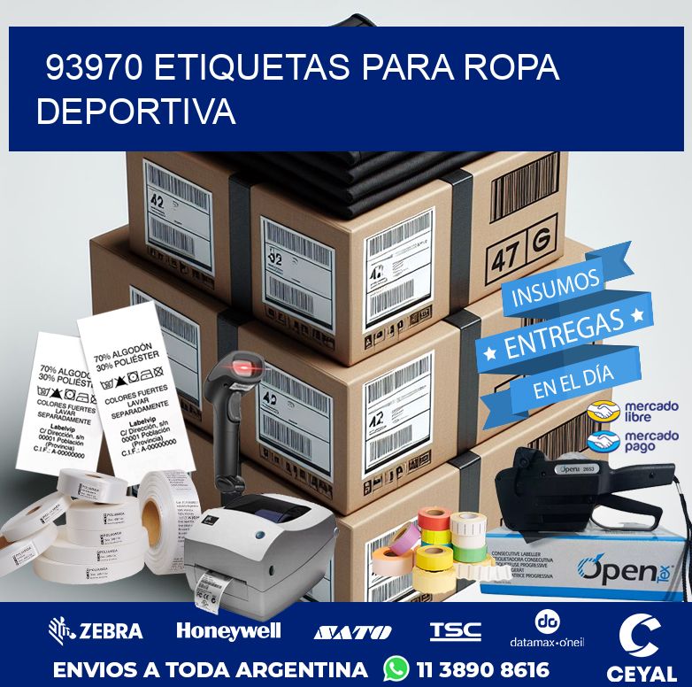 93970 ETIQUETAS PARA ROPA DEPORTIVA