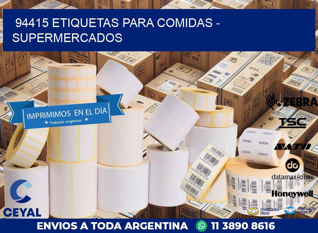 94415 ETIQUETAS PARA COMIDAS - SUPERMERCADOS