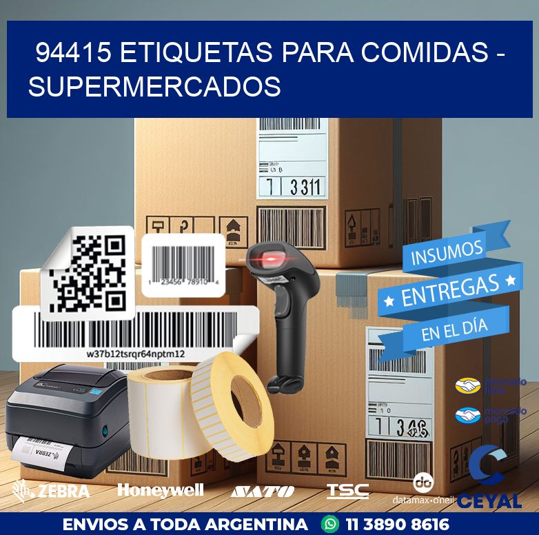 94415 ETIQUETAS PARA COMIDAS - SUPERMERCADOS