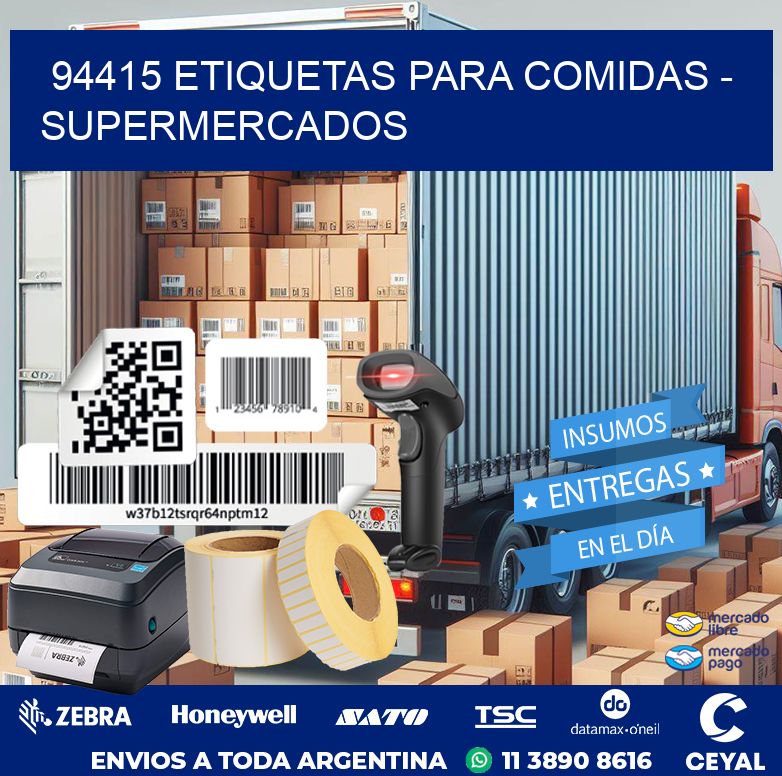 94415 ETIQUETAS PARA COMIDAS – SUPERMERCADOS