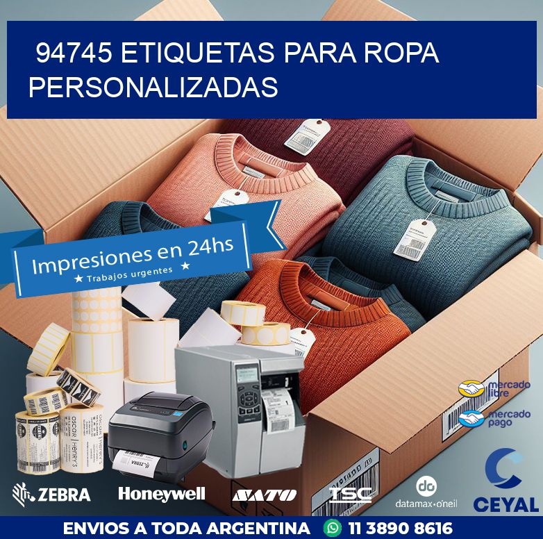 94745 ETIQUETAS PARA ROPA PERSONALIZADAS