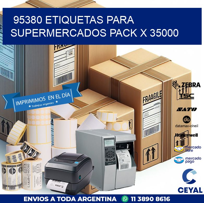 95380 ETIQUETAS PARA SUPERMERCADOS PACK X 35000