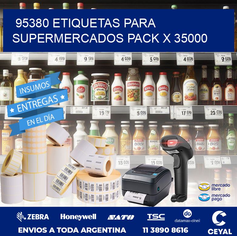 95380 ETIQUETAS PARA SUPERMERCADOS PACK X 35000