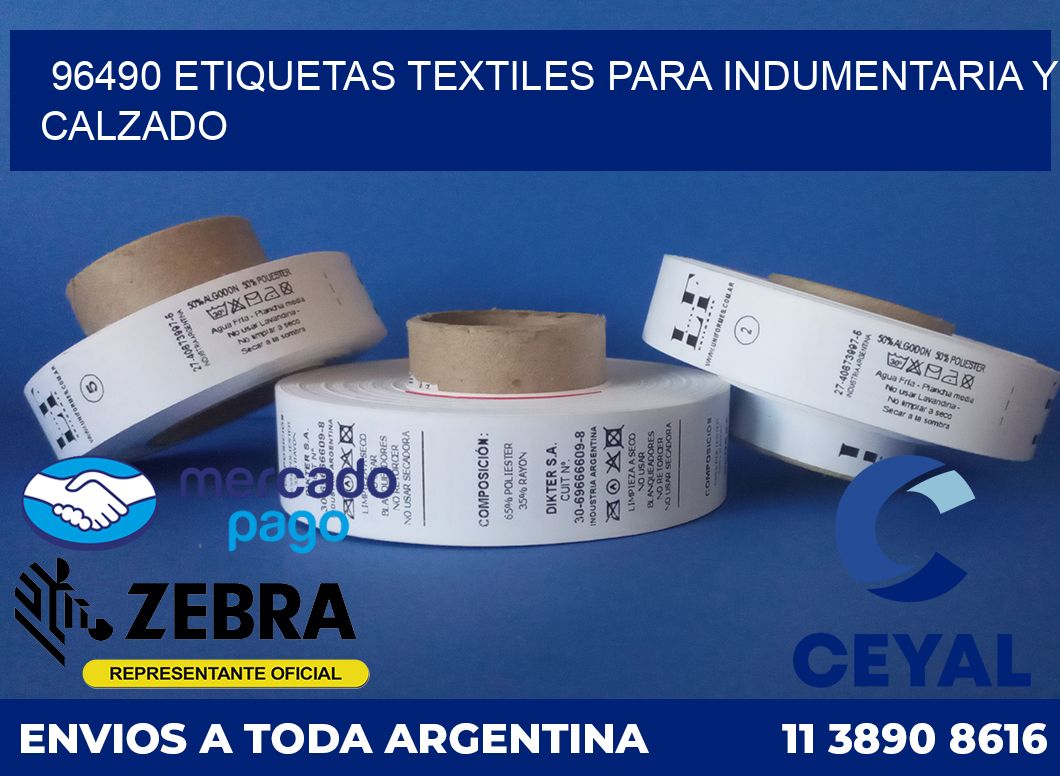 96490 ETIQUETAS TEXTILES PARA INDUMENTARIA Y CALZADO