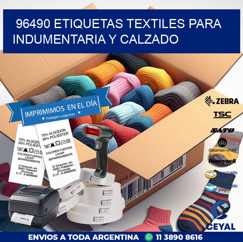 96490 ETIQUETAS TEXTILES PARA INDUMENTARIA Y CALZADO