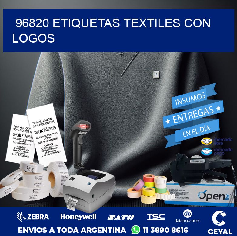 96820 ETIQUETAS TEXTILES CON LOGOS