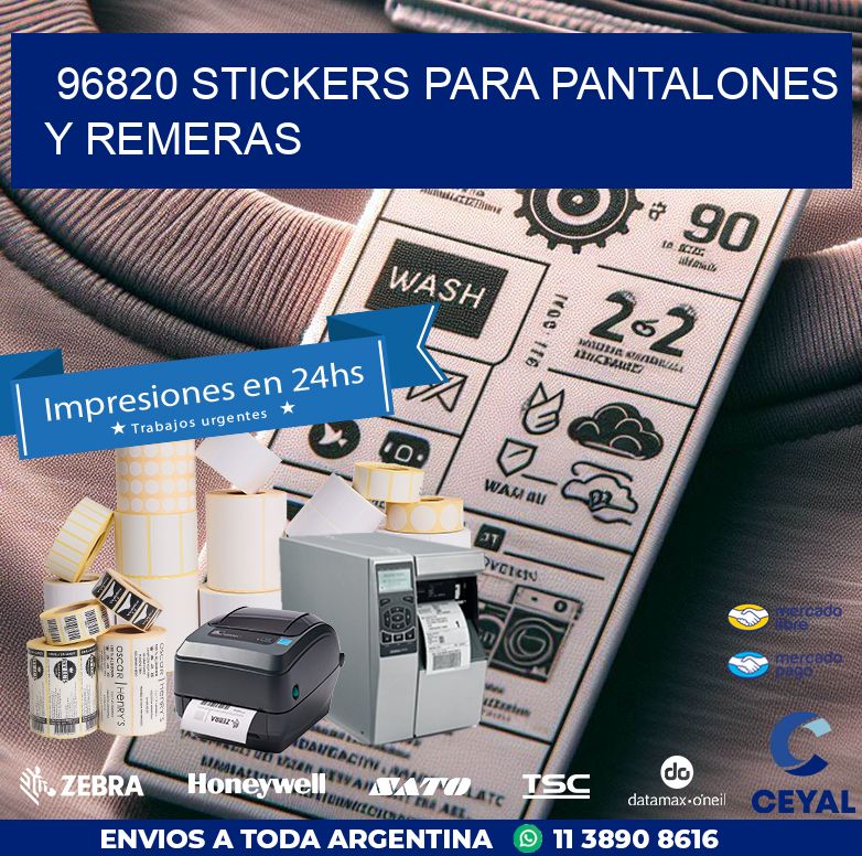 96820 STICKERS PARA PANTALONES Y REMERAS