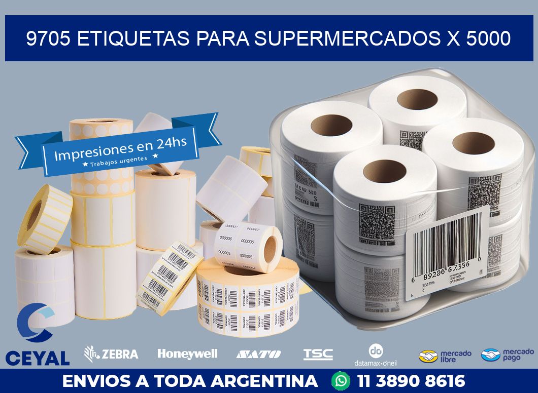 9705 ETIQUETAS PARA SUPERMERCADOS X 5000