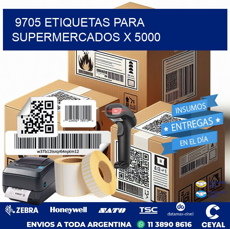 9705 ETIQUETAS PARA SUPERMERCADOS X 5000