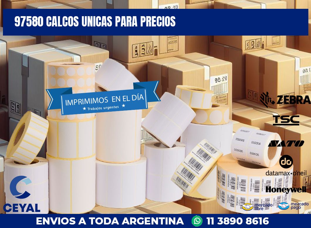 97580 CALCOS UNICAS PARA PRECIOS