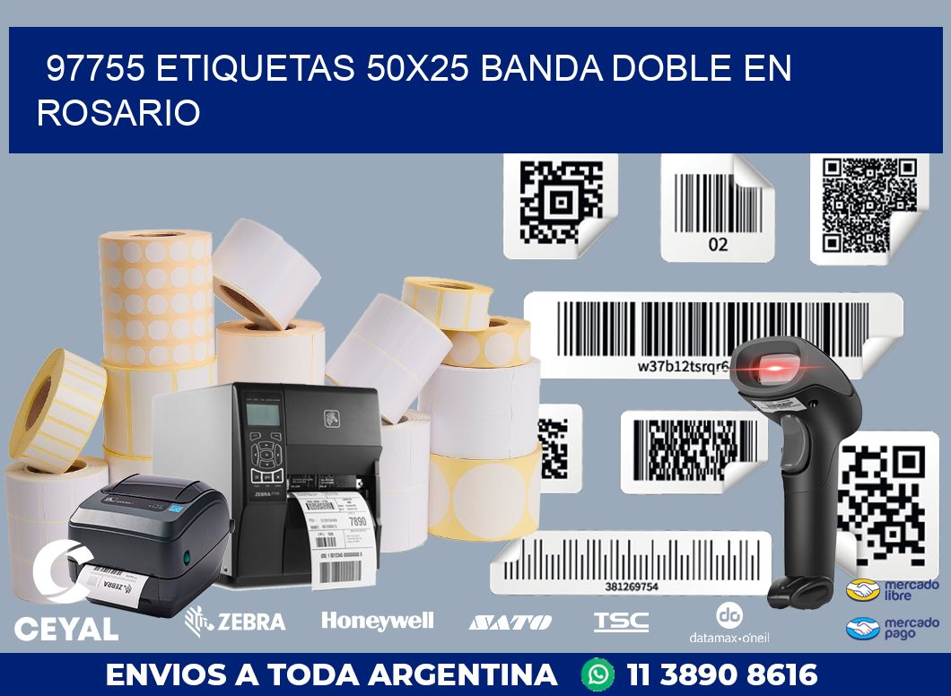 97755 ETIQUETAS 50X25 BANDA DOBLE EN ROSARIO
