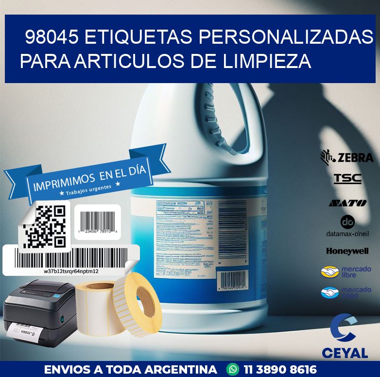 98045 ETIQUETAS PERSONALIZADAS PARA ARTICULOS DE LIMPIEZA