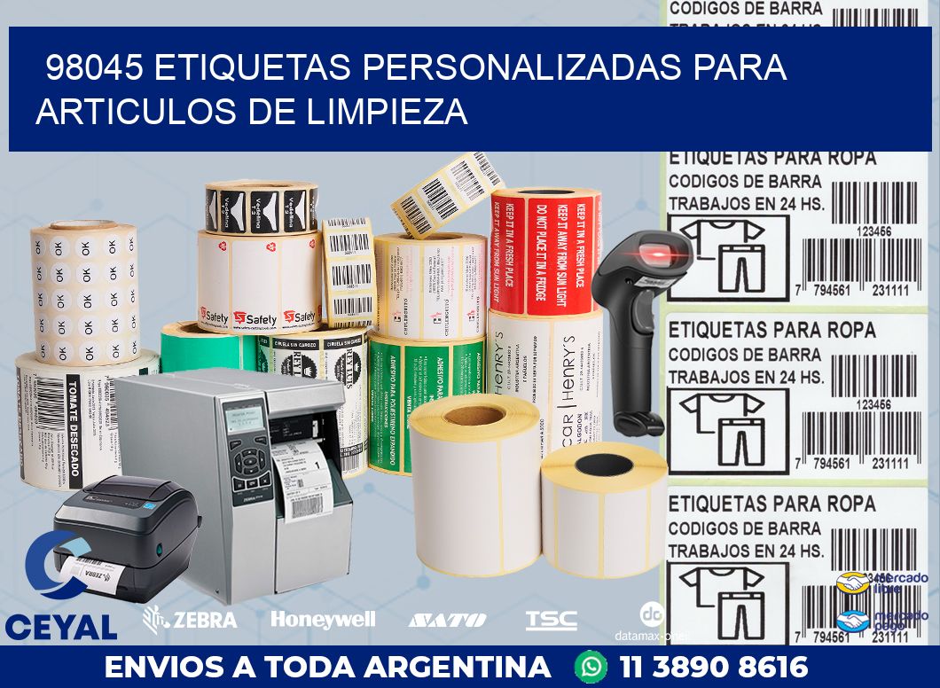 98045 ETIQUETAS PERSONALIZADAS PARA ARTICULOS DE LIMPIEZA
