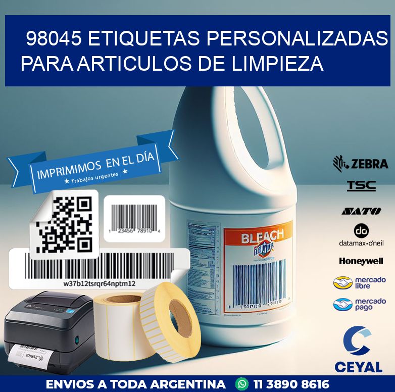 98045 ETIQUETAS PERSONALIZADAS PARA ARTICULOS DE LIMPIEZA