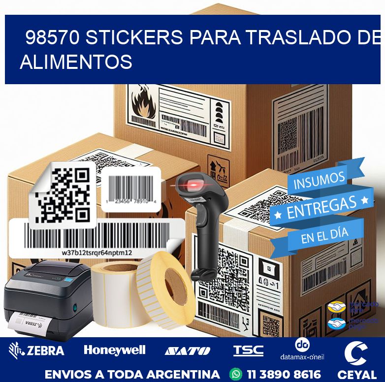 98570 STICKERS PARA TRASLADO DE ALIMENTOS